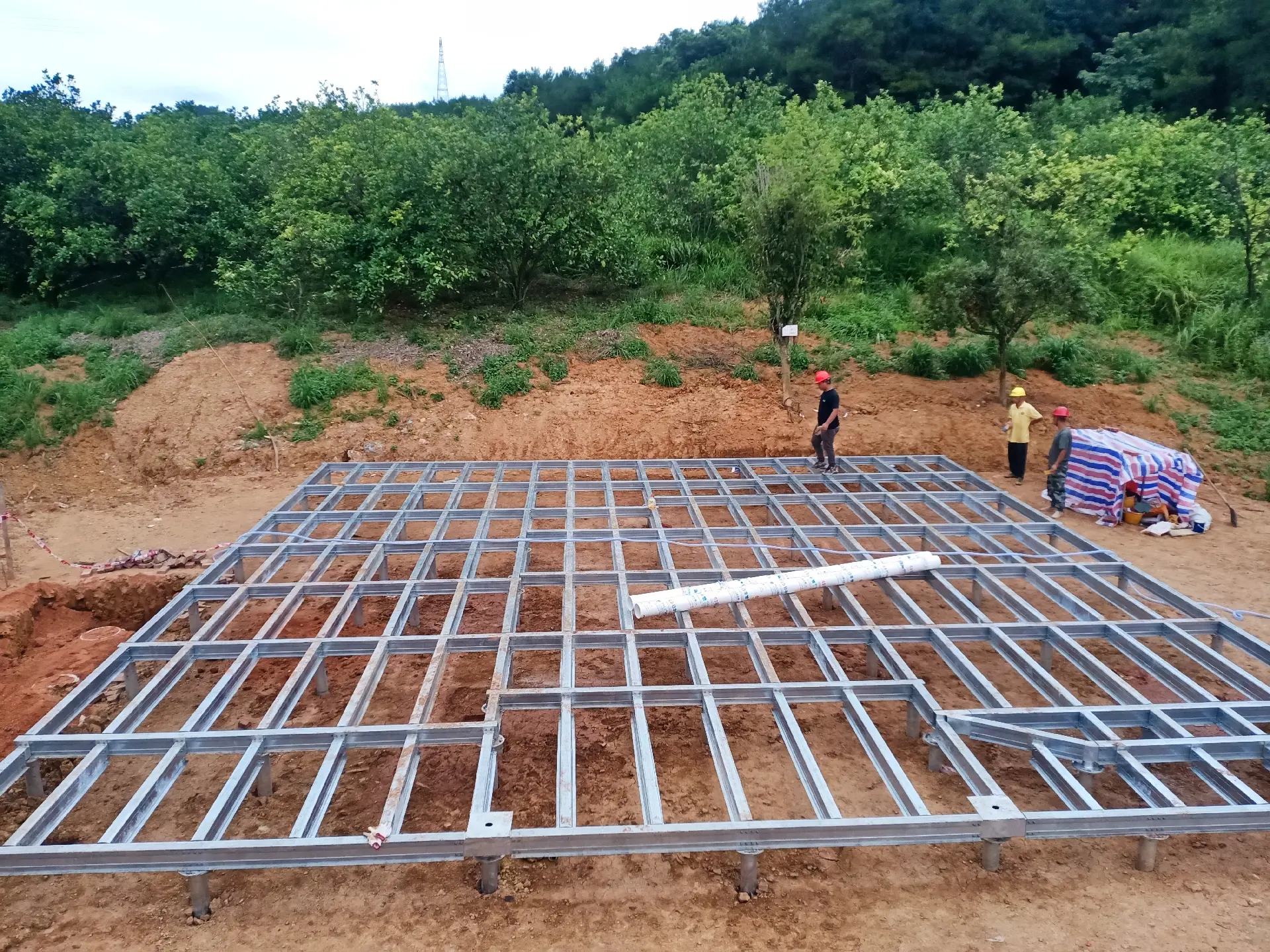 building a deck with steel frame