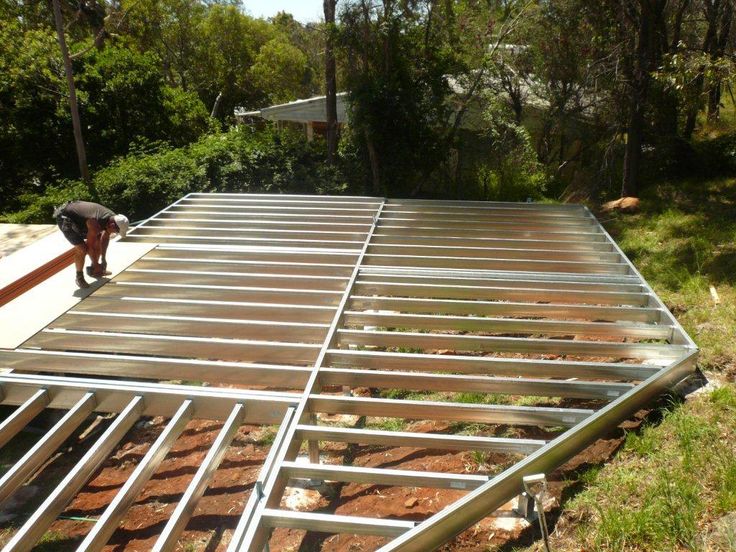 building a steel frame deck for Sale