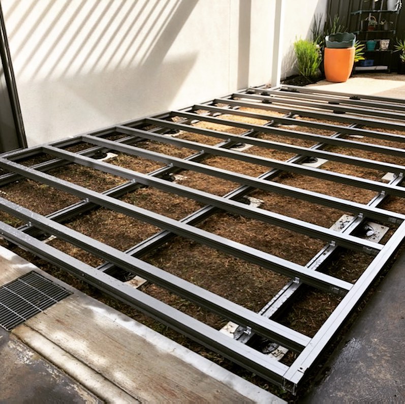 steel frame raised deck