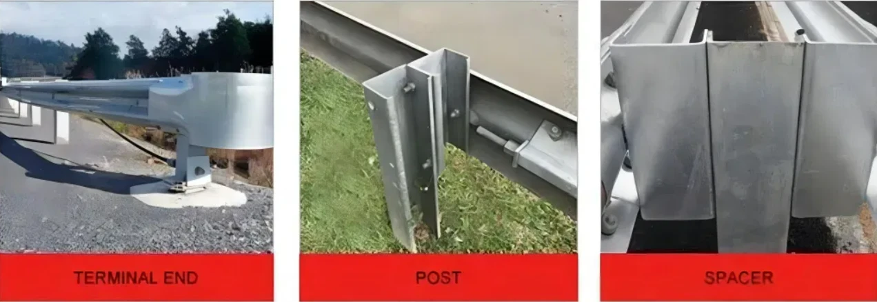anti-collision guardrail plate