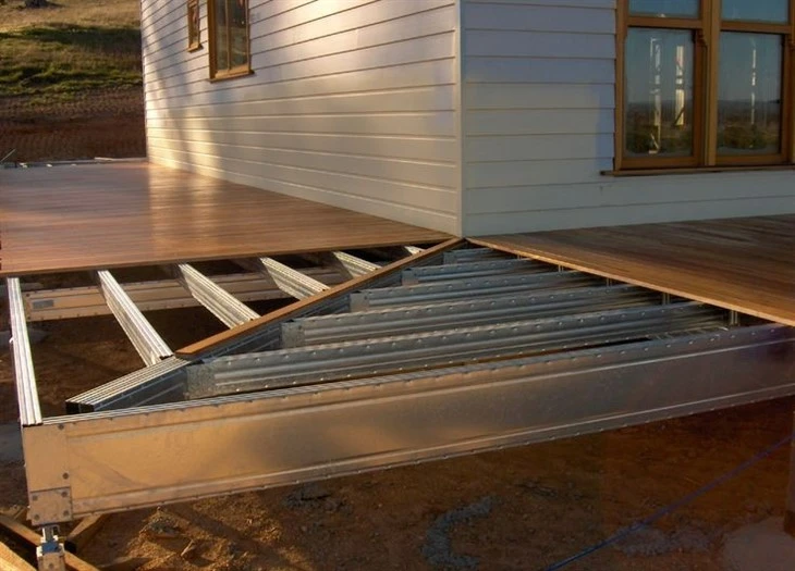 Wood Deck On Steel Frame