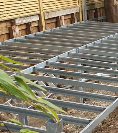 Wood Deck On Steel Frame